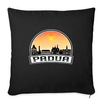 Padua Italy Skyline Vintage Sunset Travel Souvenir - Sofa pillowcase 17,3'' x 17,3'' (45 x 45 cm) - black - Front