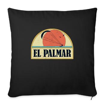 Kitesurfing El Palmar - Sofa pillowcase 17,3'' x 17,3'' (45 x 45 cm) - black - Front