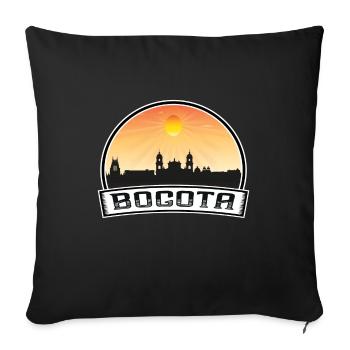 Bogota Colombia Skyline Vintage Sunset Travel Souv - Sofa pillowcase 17,3'' x 17,3'' (45 x 45 cm) - black - Front