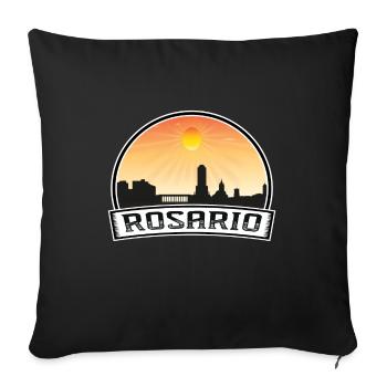 Rosario Argentina Skyline Vintage Sunset Travel So - Housse de coussin décorative 45 x 45 cm - noir - Devant