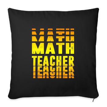 Mathelehrer Design - Sofakissenbezug 45 x 45 cm - Schwarz - Vorne
