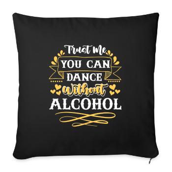 Bier Trinken Alkoholfreies Bier - Sofakissenbezug 45 x 45 cm - Schwarz - Vorne