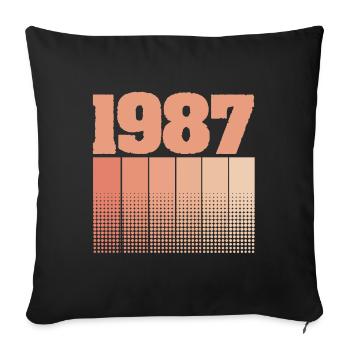 Born birthday 1987 - Sofa pillowcase 17,3'' x 17,3'' (45 x 45 cm) - black - Front