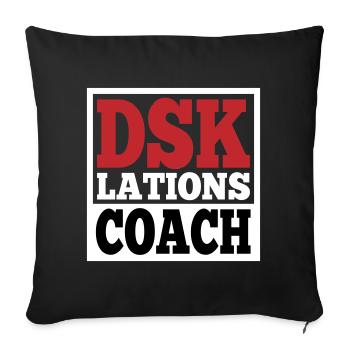 Deeskalationsteam DSKlations Coach Farben änderbar - Sofakissenbezug 45 x 45 cm - Schwarz - Vorne