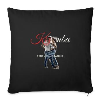 Kizomba Sensual Urbankiz (2/2) - Sofa pillowcase 17,3'' x 17,3'' (45 x 45 cm) - black - Front