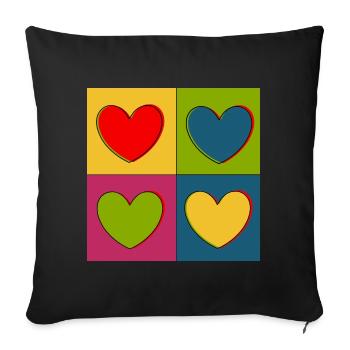 Cadeau pour la fête des mères : Idée de cadeau pour la fête des mères - Housse de coussin décorative 45 x 45 cm - noir - Devant