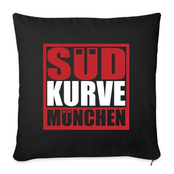 Südkurve München | Farbe änderbar - Sofakissenbezug 45 x 45 cm - Schwarz - Vorne