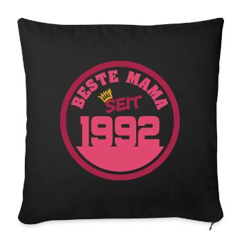 Mama Mutti 1992 - Sofakissenbezug 45 x 45 cm - Schwarz - Vorne