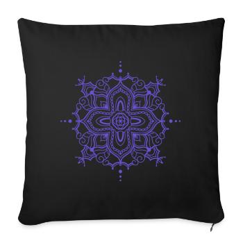 Mandala style - Sofa pillowcase 17,3'' x 17,3'' (45 x 45 cm) - black - Front