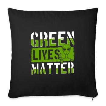 Invasion extraterrestre science-fiction - Housse de coussin décorative 45 x 45 cm - noir - Devant