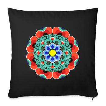Dancheong 단청 - single - Sofakissenbezug 45 x 45 cm - Schwarz - Vorne