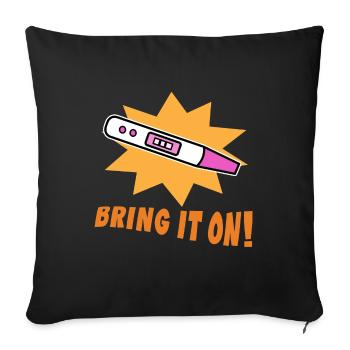 Parents Pregnant Statement Pregnancy Mom - Sofa pillowcase 17,3'' x 17,3'' (45 x 45 cm) - black - Front
