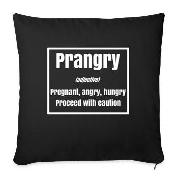 Grossesse Grossesse Déclaration Maman Baby Bump - Housse de coussin décorative 45 x 45 cm - noir - Devant