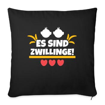 Déclaration de cœur de bébé Grossesse Grossesse - Housse de coussin décorative 45 x 45 cm - noir - Devant