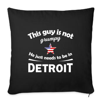 The guys from Detroit - Sofa pillowcase 17,3'' x 17,3'' (45 x 45 cm) - black - Front