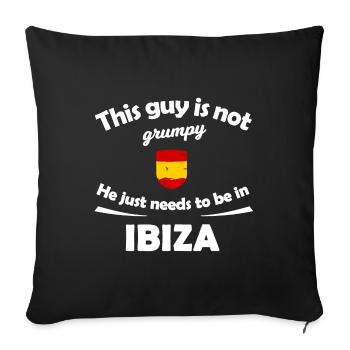 Fête à Ibiza - Housse de coussin décorative 45 x 45 cm - noir - Devant