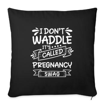 Pregnancy Dear Mom - Sofa pillowcase 17,3'' x 17,3'' (45 x 45 cm) - black - Front
