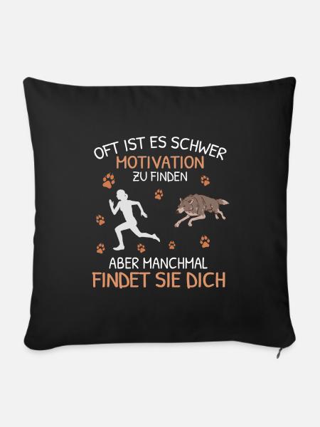Faulenzer Motivation lustiger Spruch Geschenk faul - Sofakissenbezug 45 x 45 cm - Schwarz