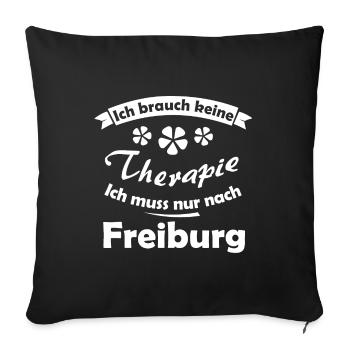 Daheem in Freiburg - Sofakissenbezug 45 x 45 cm - Schwarz - Vorne
