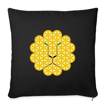 Lion of life - Alpha Gr/E - Sofa pillowcase 17,3'' x 17,3'' (45 x 45 cm) - black - Front