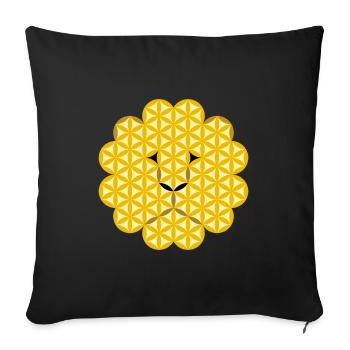 Lion of Life - Alpha S01 - Sofa pillowcase 17,3'' x 17,3'' (45 x 45 cm) - black - Front