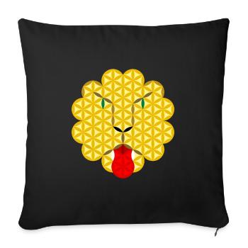 Lion of Life Alpha - TGRE - Sofa pillowcase 17,3'' x 17,3'' (45 x 45 cm) - black - Front