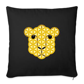 Leopard of Life - EB02 - Sofa pillowcase 17,3'' x 17,3'' (45 x 45 cm) - black - Front