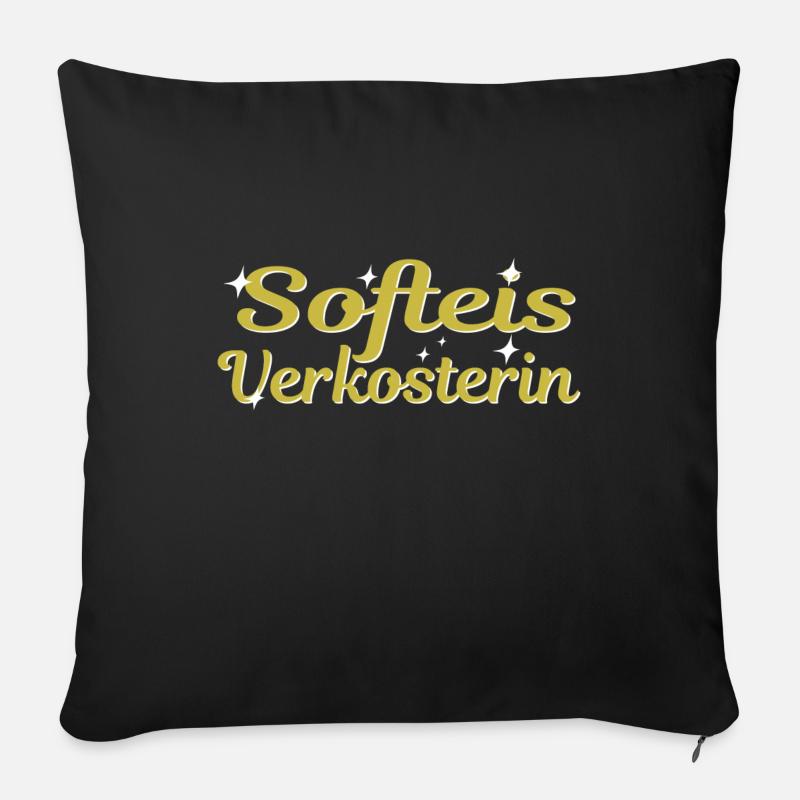 Softeis Verkosterin - Sofakissenbezug 45 x 45 cm - Schwarz