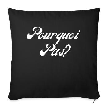 pourquoi pas - Housse de coussin décorative 45 x 45 cm - noir - Devant