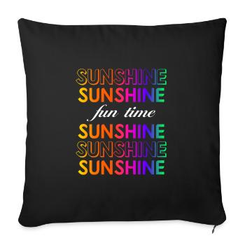 Sunshine - Sofa pillowcase 17,3'' x 17,3'' (45 x 45 cm) - black - Front