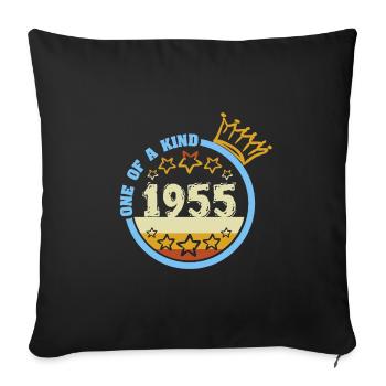 Jahr 1955 - Sofakissenbezug 45 x 45 cm - Schwarz - Vorne