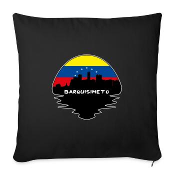 Barquisimeto Venezuela Flagge Skyline Silhouette Tra - Sofakissenbezug 45 x 45 cm - Schwarz - Vorne