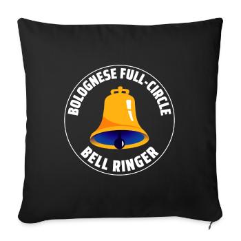 Bolognese Full-Circle Bell Ringer Ringing Hobby - Housse de coussin décorative 45 x 45 cm - noir - Devant