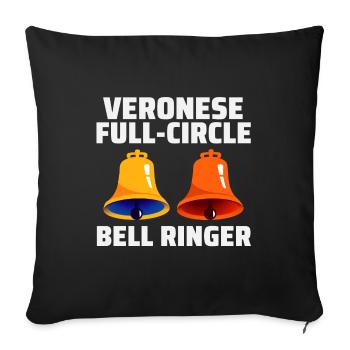 Veronese Full-Circle Bell Ringer Ringing Hobby - Housse de coussin décorative 45 x 45 cm - noir - Devant