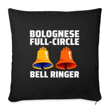 Bolognese Full-Circle Bell Ringer Ringing Hobby - Housse de coussin décorative 45 x 45 cm - noir - Devant