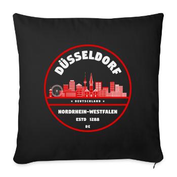 Dusseldorf - Housse de coussin décorative 45 x 45 cm - noir - Devant