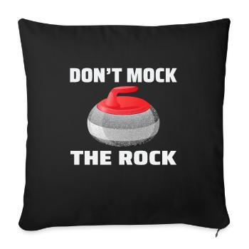 Curling Sweeping Fan Winter Ice Sport Curler Funny - Sofa pillowcase 17,3'' x 17,3'' (45 x 45 cm) - black - Front