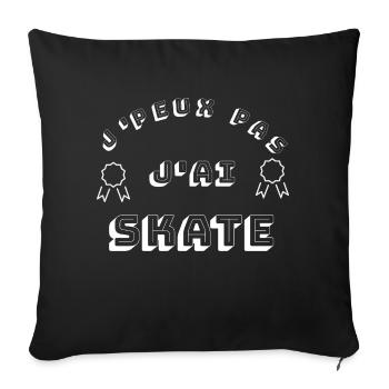 Skate - Housse de coussin décorative 45 x 45 cm - noir - Devant