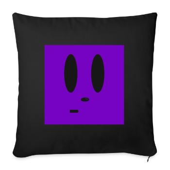 Suboptimale Situation Gesichtsausdruck - Sofakissenbezug 45 x 45 cm - Schwarz - Vorne