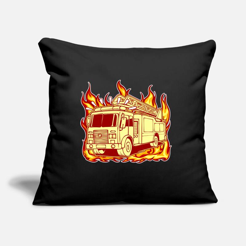 Fire Burning Fire Brigade Fire Engine Fire Protection Sofa pillowcase 17,3'' x 17,3'' (45 x 45 cm)