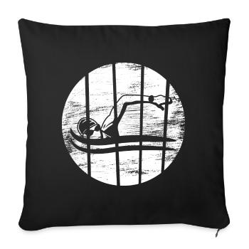 Float Drawing - Sofa pillowcase 17,3'' x 17,3'' (45 x 45 cm) - black - Front