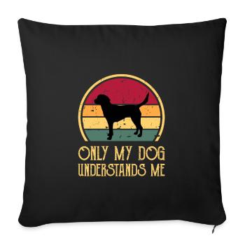 Harrier Dog Lover Silhouette Vintage Sunset - Housse de coussin décorative 45 x 45 cm - noir - Devant