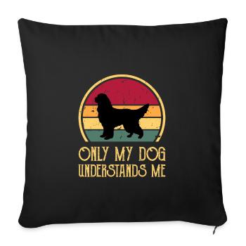 Gordon Setter Hundeliebhaber Silhouette Vintage Sonnenuntergang - Sofakissenbezug 45 x 45 cm - Schwarz - Vorne