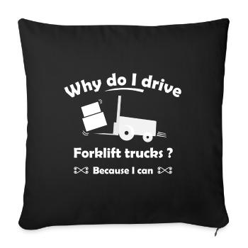 Logistics Driver - Sofa pillowcase 17,3'' x 17,3'' (45 x 45 cm) - black - Front