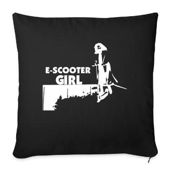 E-Scooter E-Roller Scooter - Sofa pillowcase 17,3'' x 17,3'' (45 x 45 cm) - black - Front
