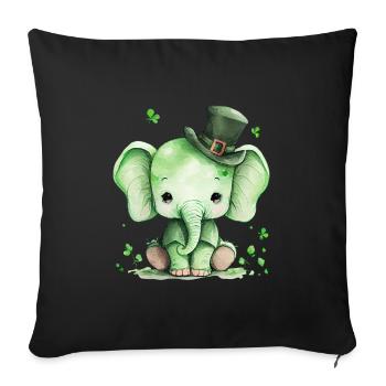 St Paddy's St Patricksday St Patrick Day - Sofa pillowcase 17,3'' x 17,3'' (45 x 45 cm) - black - Front