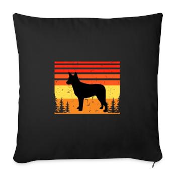 Australian Stumpy Tail Cattle Dog Silhouette - Sofakissenbezug 45 x 45 cm - Schwarz - Vorne
