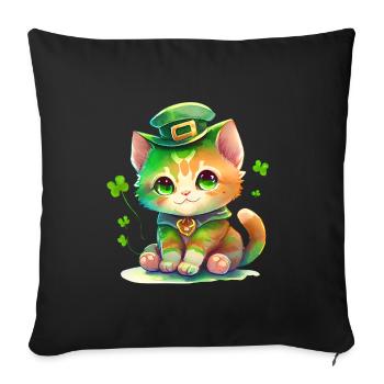 St Paddy's St Patricksday St Patrick Day - Sofa pillowcase 17,3'' x 17,3'' (45 x 45 cm) - black - Front