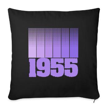 1955 1955 - Housse de coussin décorative 45 x 45 cm - noir - Devant