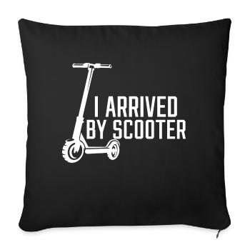 E-Scooter E-Roller Scooter - Sofakissenbezug 45 x 45 cm - Schwarz - Vorne